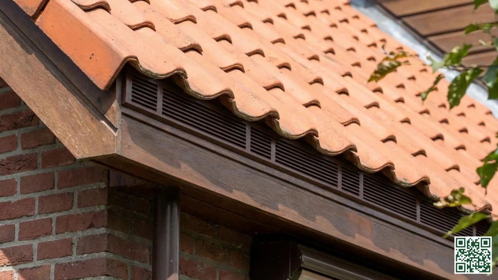 Ventilatieroosters onder de dakpannen zorgen voor luchtcirculatie in een geïsoleerde Nederlandse dakconstructie
