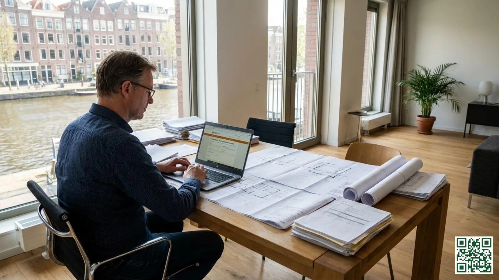 Huiseigenaar vraagt online via het Omgevingsloket een omgevingsvergunning aan voor een dakisolatieproject